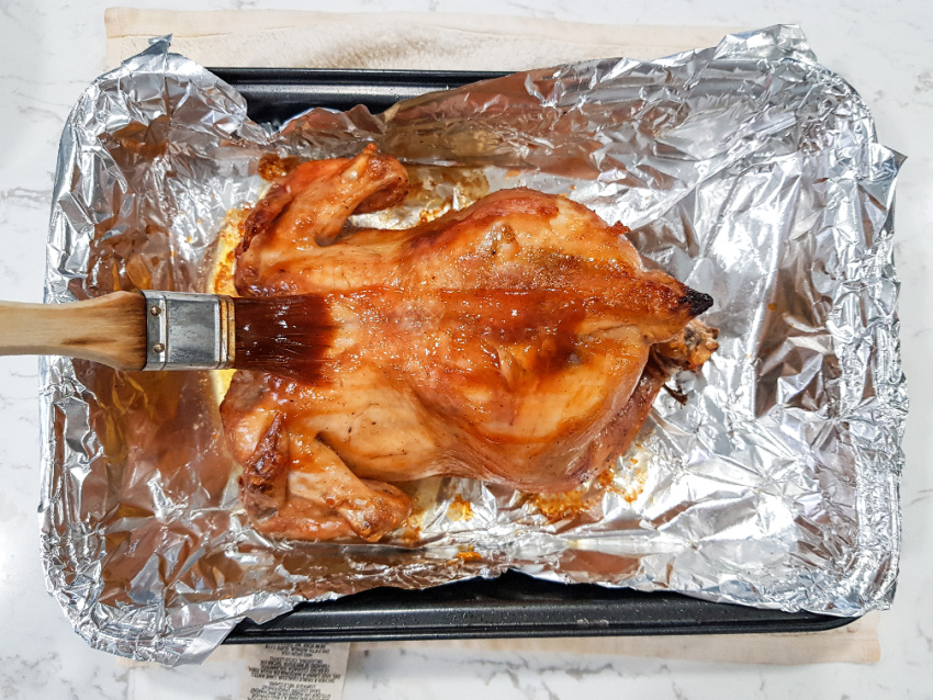 Oven-Roasted BBQ Chicken process