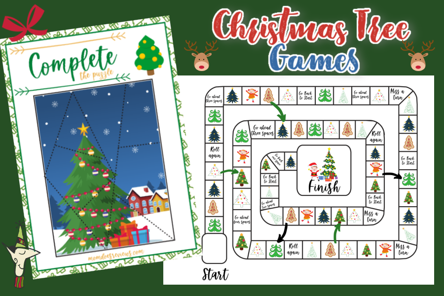 Christmas Tree Games - Print a pack of fun and free printables!