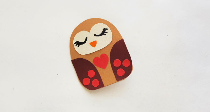 Owl Card Craft process