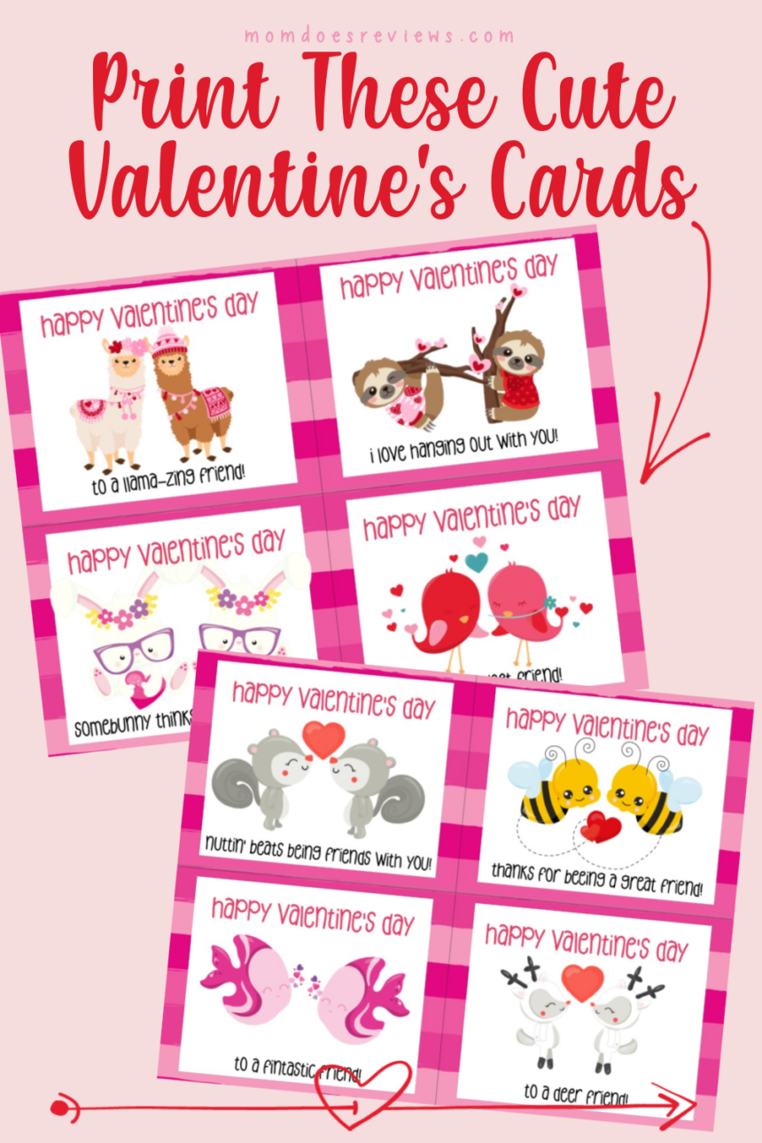 Animal Valentine's Day Cards for Kids