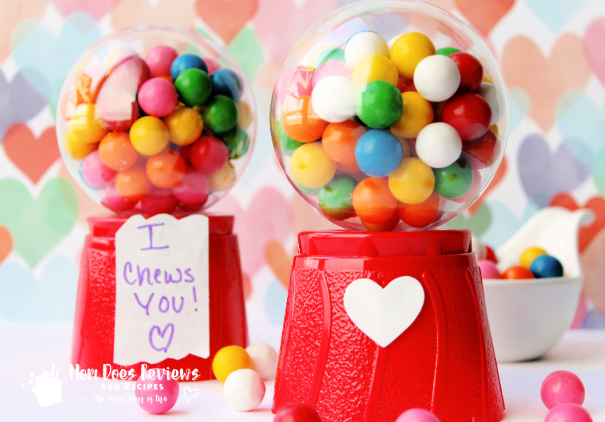DIY Valentine's Day Mini Gum Ball Machine