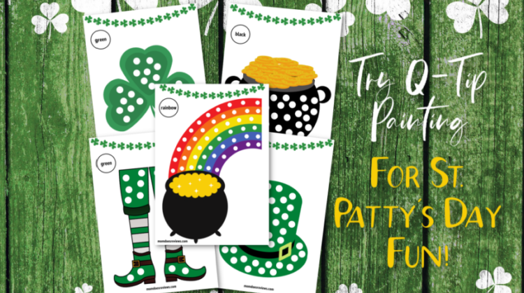 Printable St. Patrick's Day Q-Tip Painting