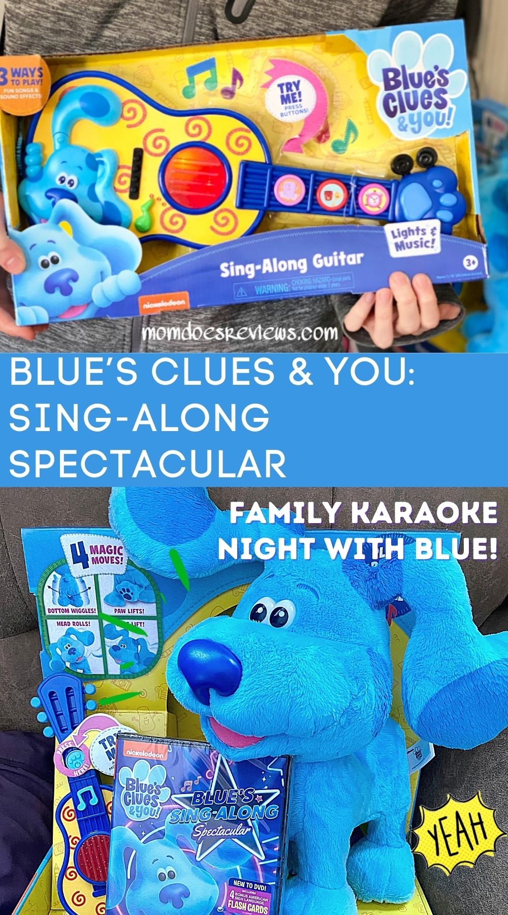 Blue's Clues & You! Blue's Sing-Along Spectacular family karaoke night kit
