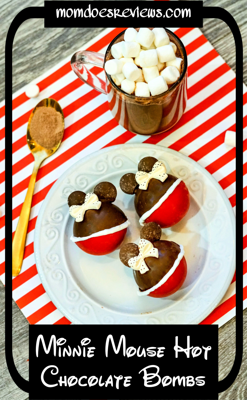 Minnie Mouse Hot Chocolate Bombs #funfood #disney #minniemouse #hotcocoa