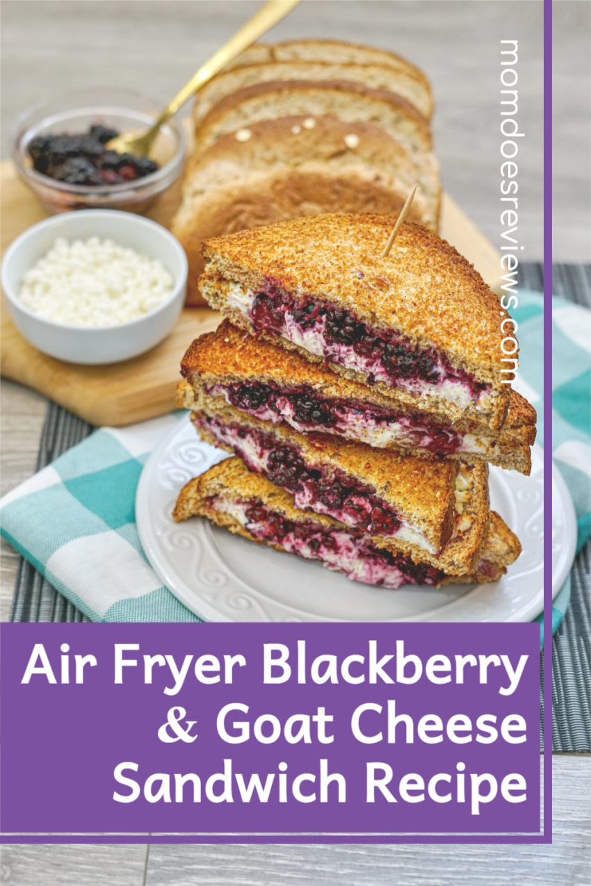 Air Fryer Blackberry & Goat Cheese Sandwich  #Recipe #grilledcheese #foodie #airfryerrecipe