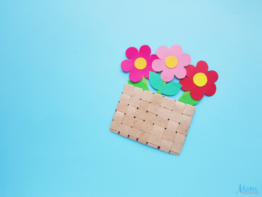Flower Basket Paper Craft for Kids