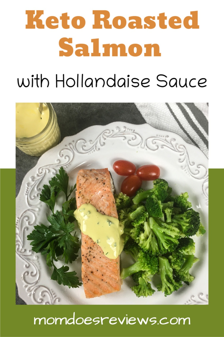 Keto Roasted Salmon with Hollandaise Sauce #recipe #salmondish #ketorecipe