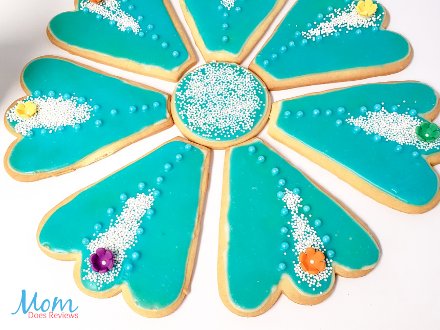 Beautiful Blue Flower Platter Cookies 