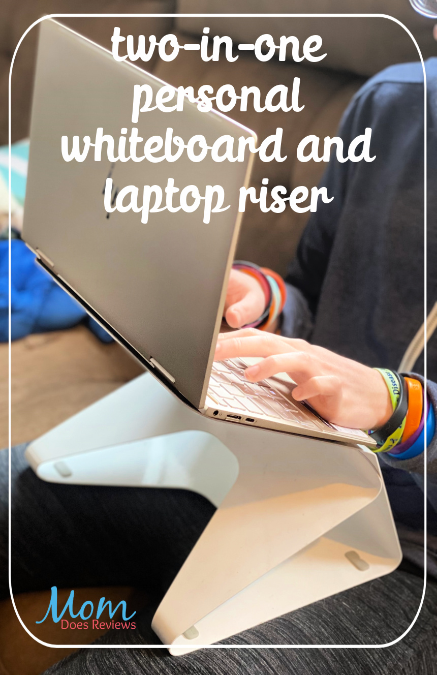 two-in-one personal whiteboard and laptop riser