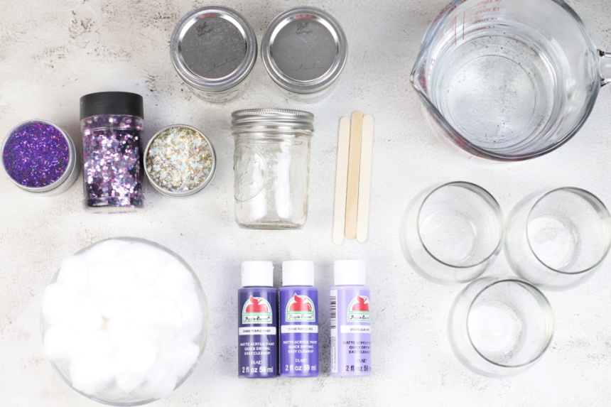 DIY Kids Glittery Ombre Galaxy Jars