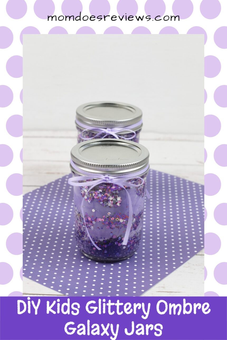 DIY Kids Glittery Ombre Galaxy Jars