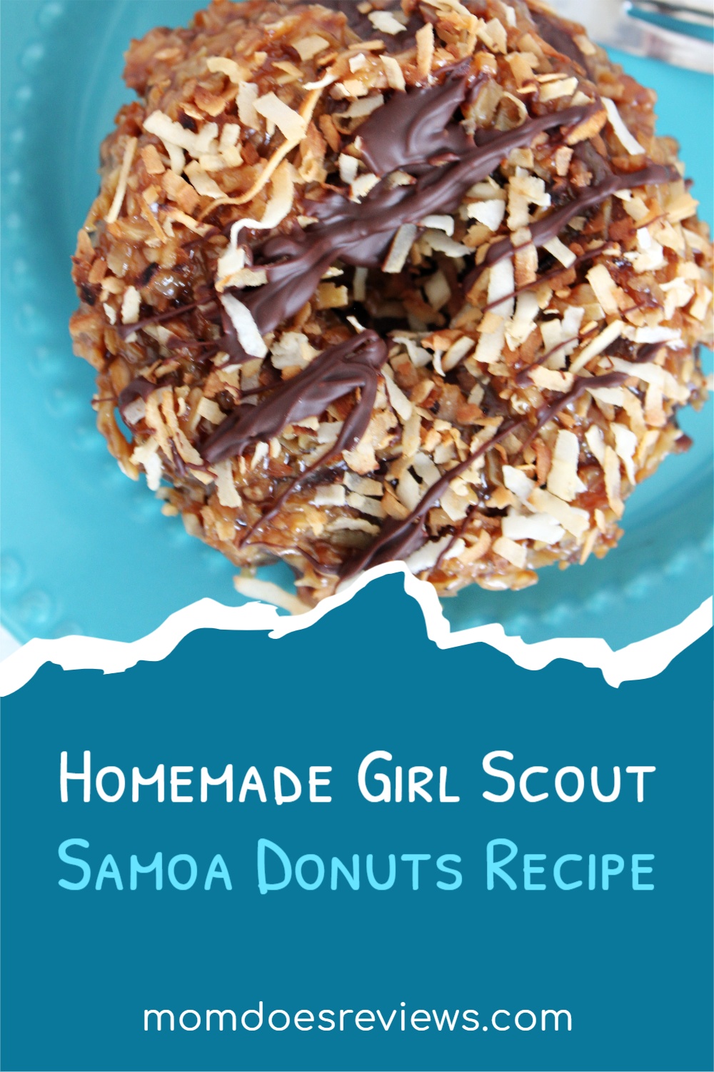 Homemade Girl Scout Samoa Donuts #Recipe #sweets #homemadedonuts
