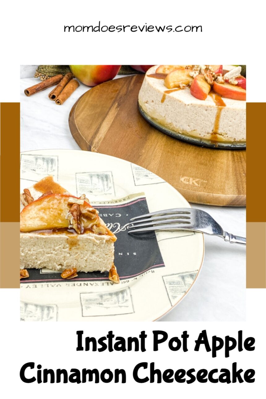 Instant Pot Apple Cinnamon Cheesecake #recipe #desserts #instantpot
