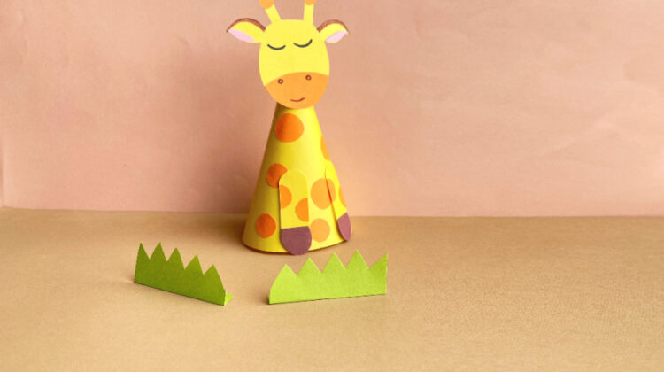 Paper Cone Giraffe Craft for Kids