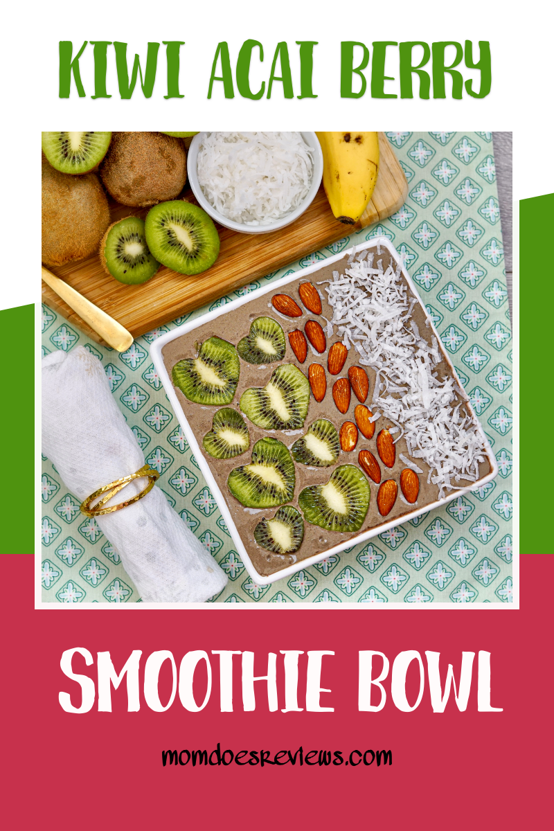 Kiwi Açaí Berry Smoothie Bowl #recipe #breakfastfood #smoothiebowls