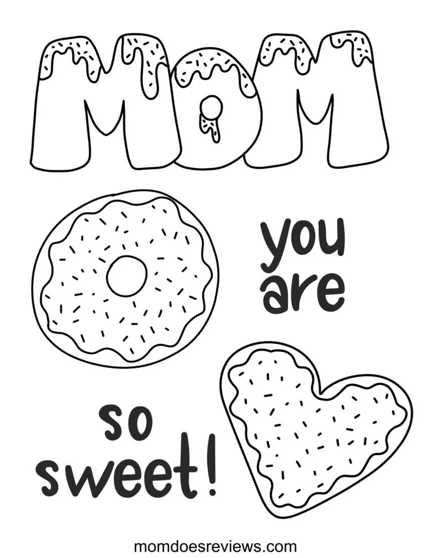 Sweet Mother's Day Coloring Page