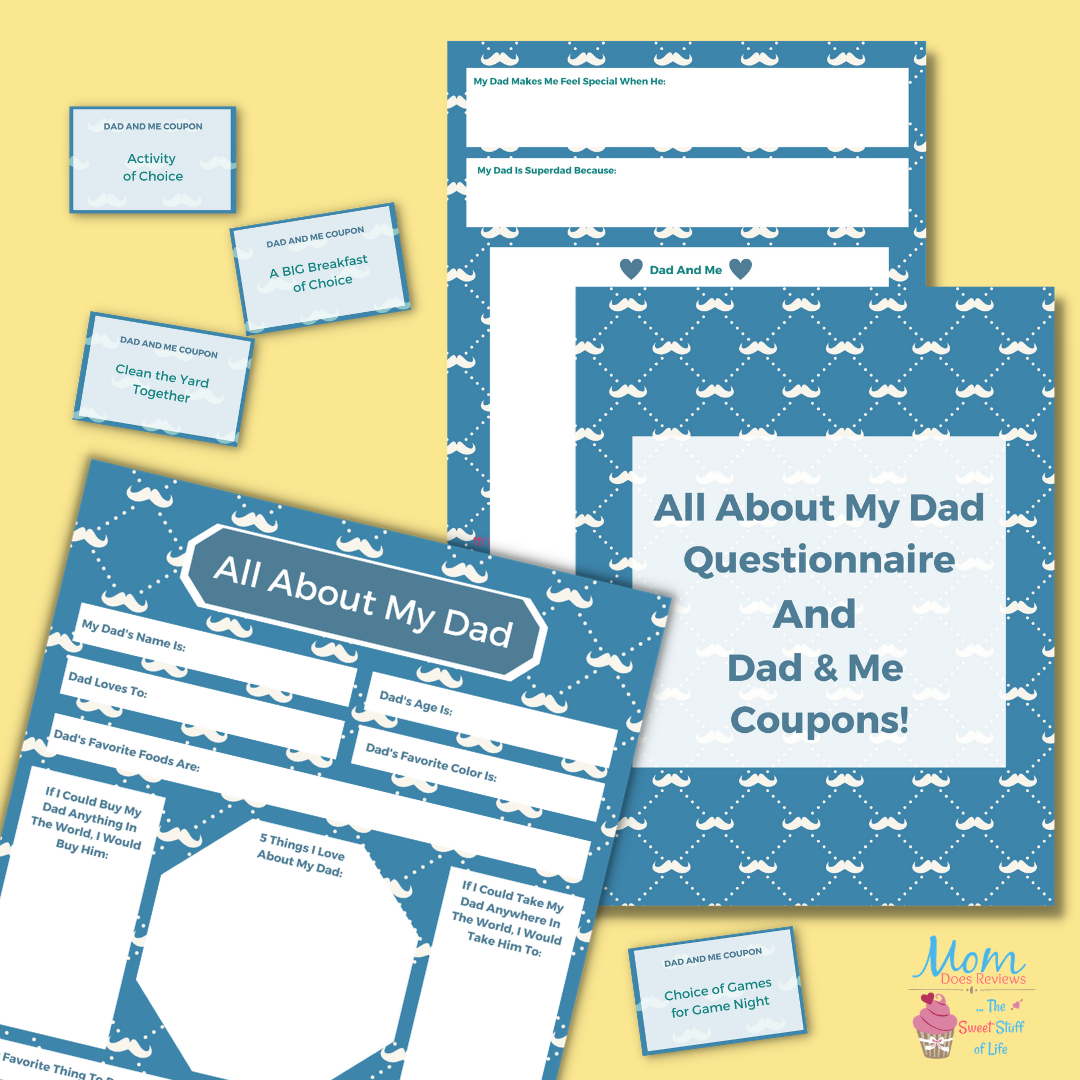 Father's Day Printables- All about Dad and Coupons! #SuperDadGifts