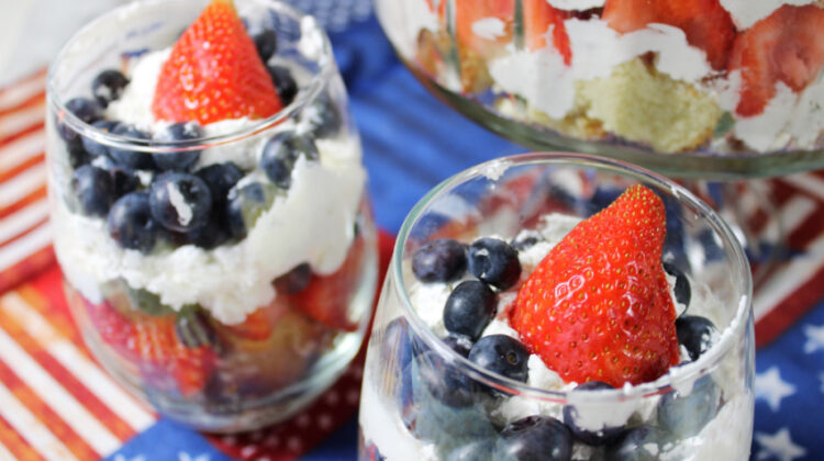 Easy Patriotic Red White and Blue Trifle Recipe