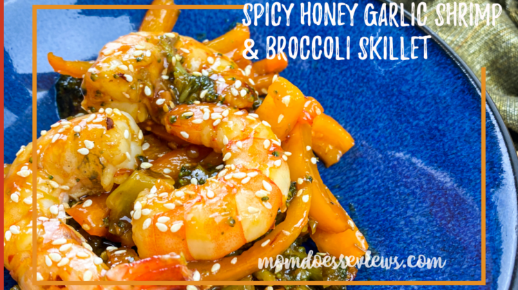 Spicy Honey Garlic Shrimp & Broccoli Skillet