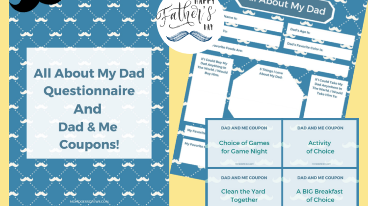 Father's Day Printables- All about Dad and Coupons! #SuperDadGifts