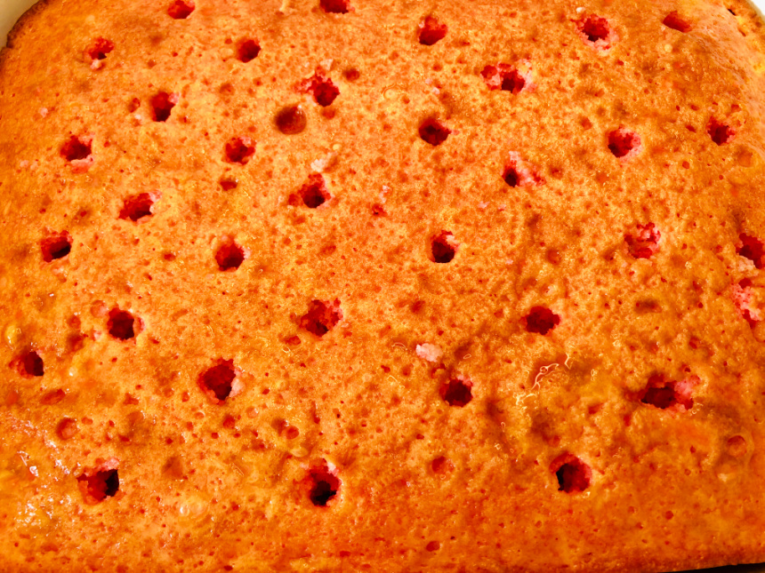 Strawberry Cheesecake Poke Cake 