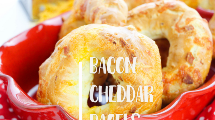 How to Make Cheddar Bacon Bagels #Recipe #breakfast #baconcheese