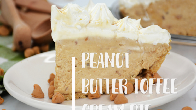 Peanut Butter Toffee Cream Pie
