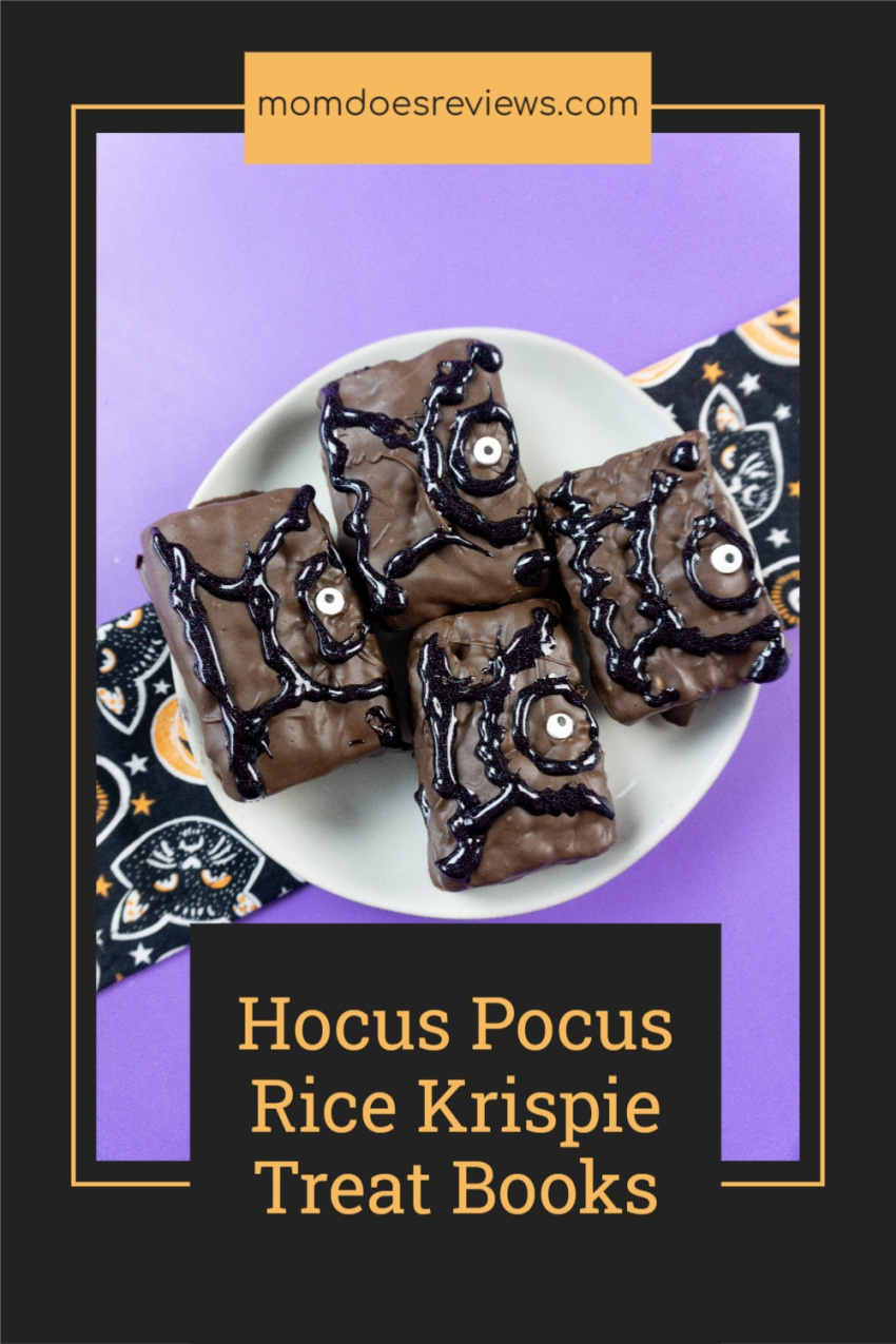 Hocus Pocus Rice Krispie Treat Books #Recipe #funfood #hocuspocus