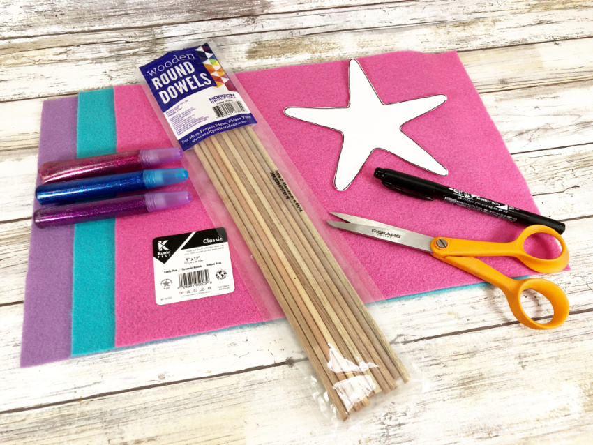 Mermaid Starfish Wand Craft materials needed