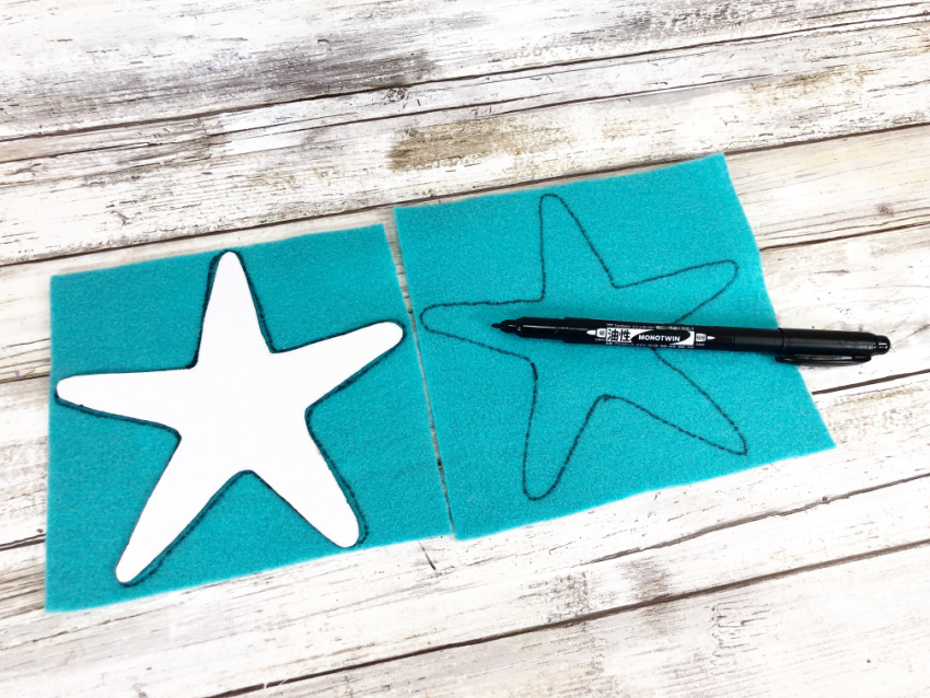 Mermaid Starfish Wand Craft process