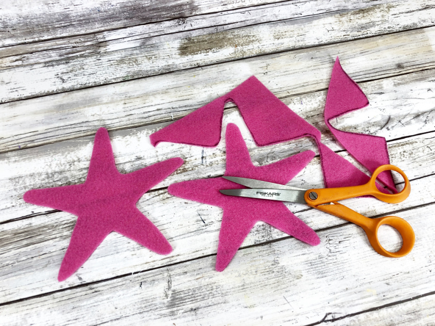 Mermaid Starfish Wand Craft process
