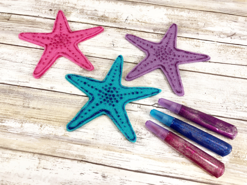 Mermaid Starfish Wand Craft process