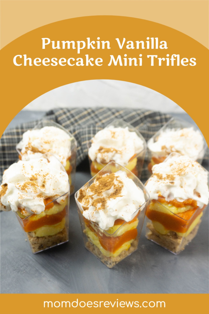 Pumpkin Vanilla Cheesecake Mini Trifles #Recipe #pumpkin #desserts #nobake
