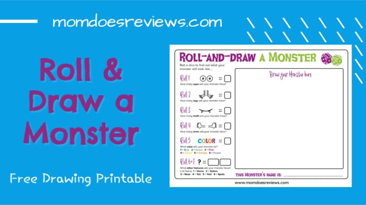 Roll & Draw a Monster- Free Drawing Printable!