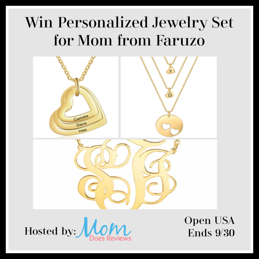 Win Personalized Jewelry Set for Mom from Faruzo