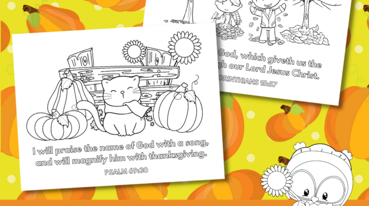 Thanksgiving Coloring Pages with Bible Verses #FreePrintables