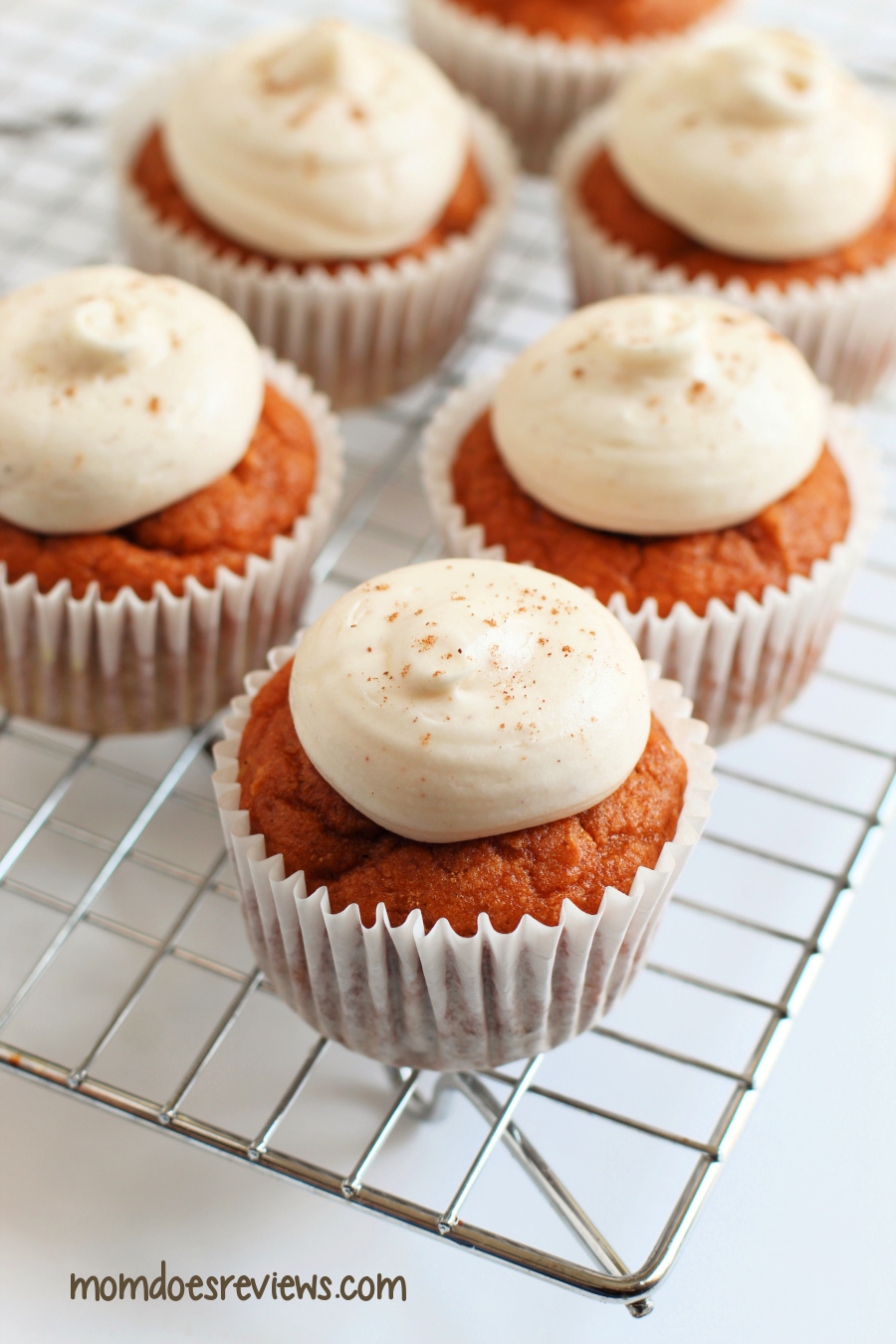 Pumpkin Spice Cupcakes with Cream Cheese Frosting (Gluten Free)