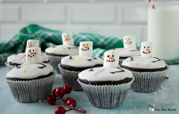 Christmas Melting Snowman Cupcakes Recipe