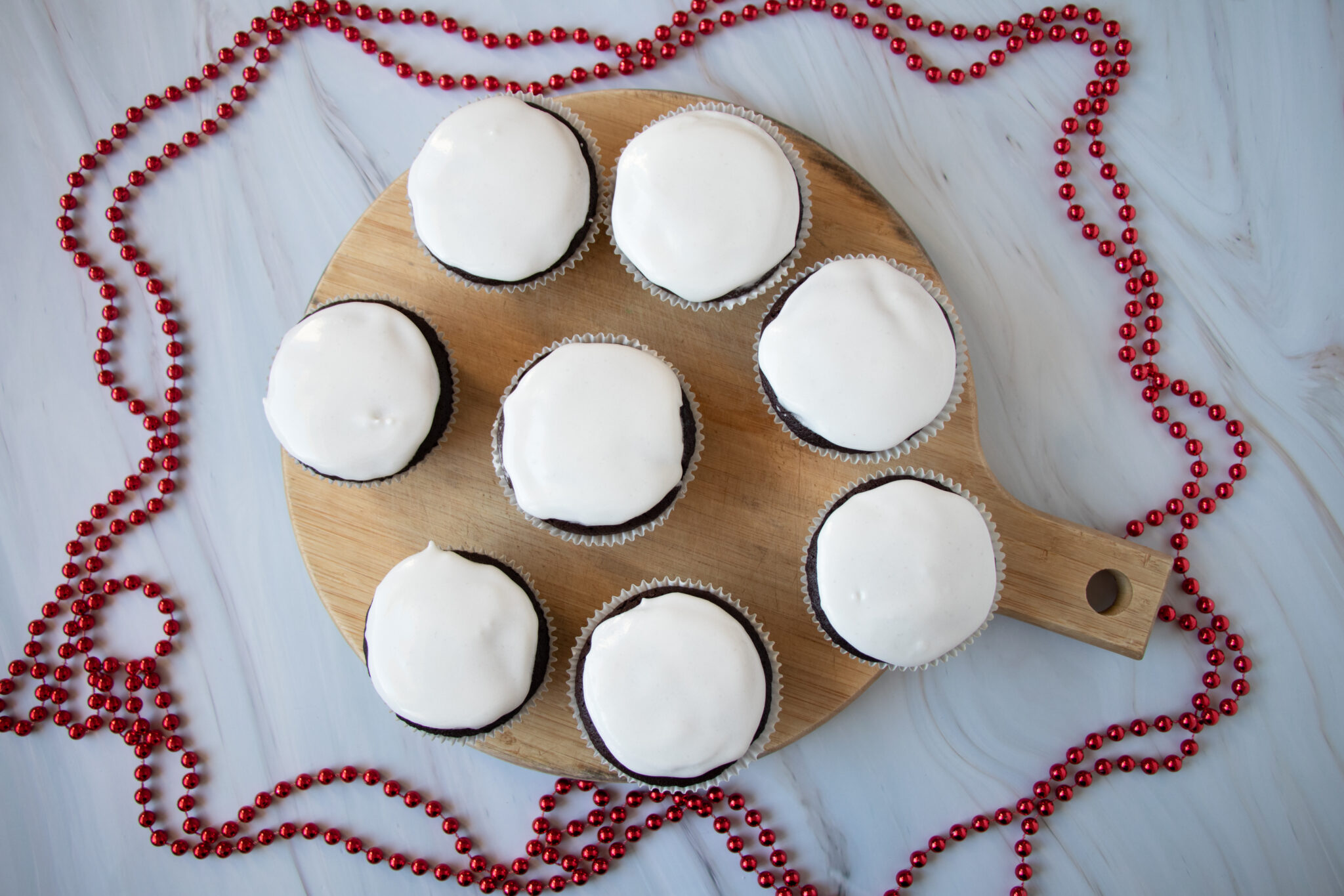 Christmas Melting Snowman Cupcakes Recipe process