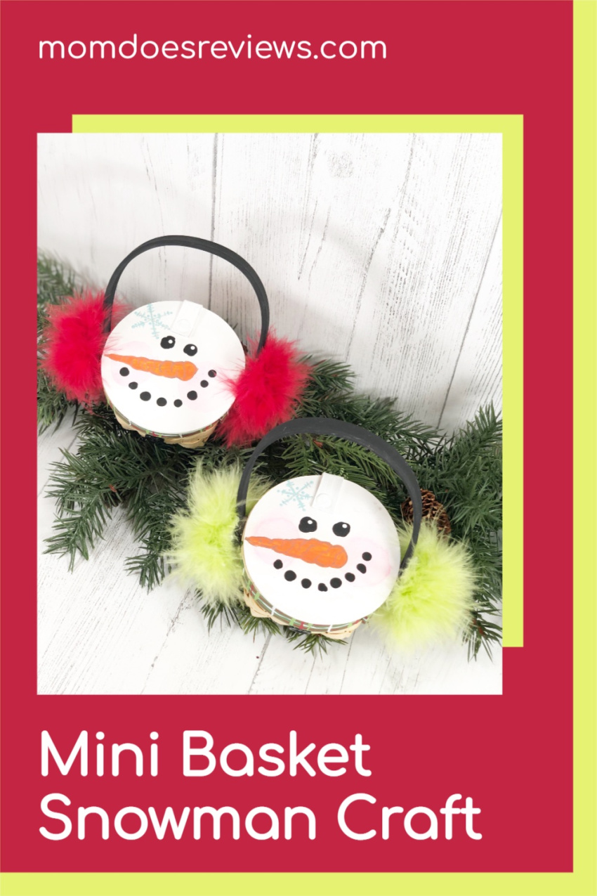 Adorable Mini Basket Snowman Craft for Kids