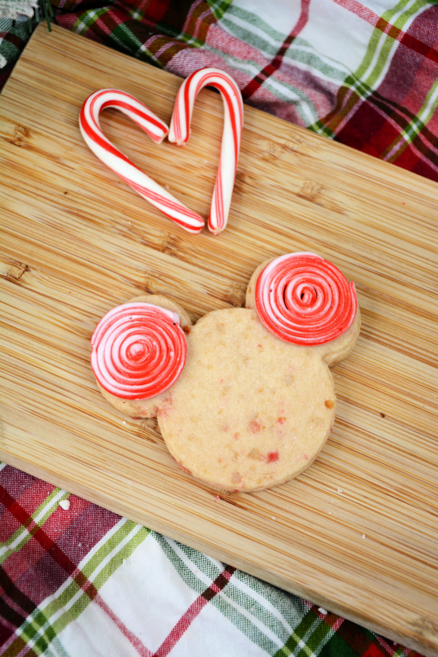 Candy Cane Mickey Mouse Cookies