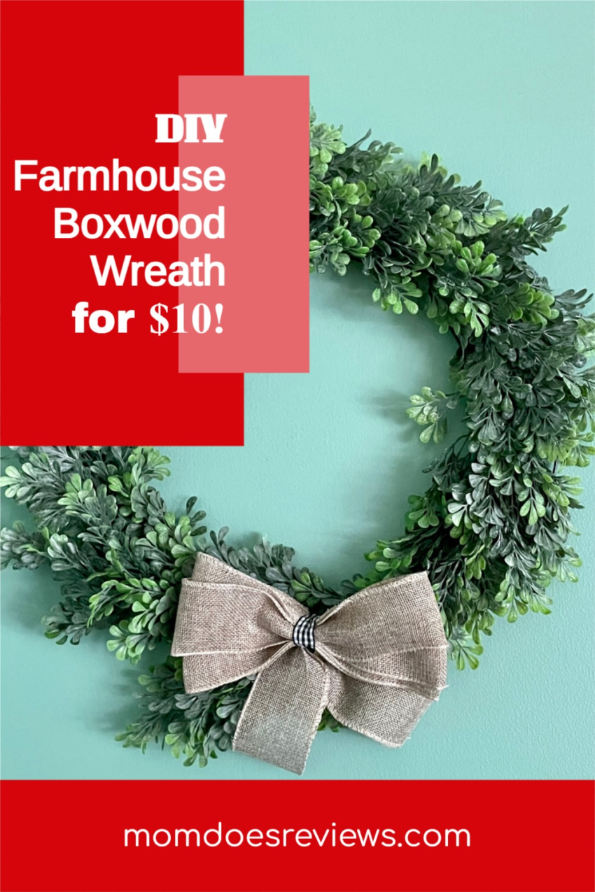 DIY Farmhouse Boxwood Wreath for $10