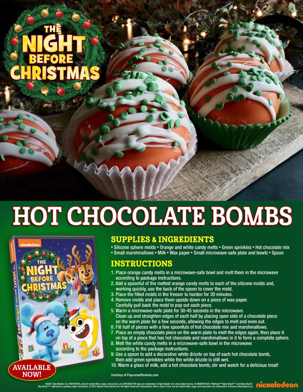 Nick Jr. Hot Cocoa Bombs
