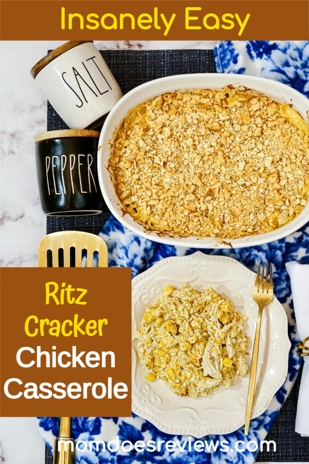 Insanely Easy Ritz Cracker Chicken Casserole Recipe