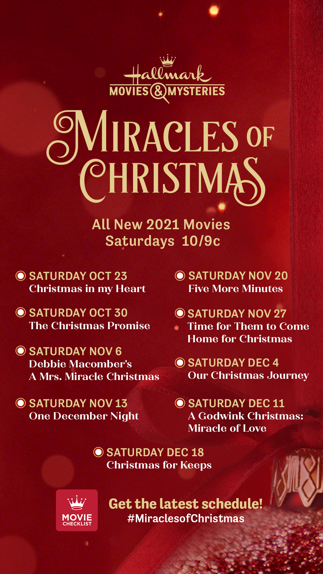 Hallmark Movies & Mysteries Original Premiere of "A Godwink Christmas: Miracle of Love"