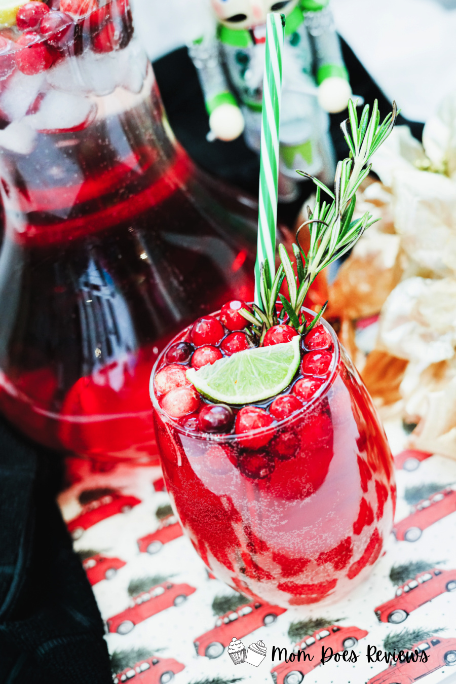 Not only is this punch delicious, but it's so pretty! It's perfect for Holiday parties and Christmas dinner! There's no alcohol, so the whole family will love it!