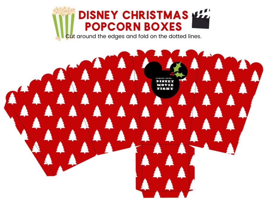 Disney Christmas Popcorn Boxes