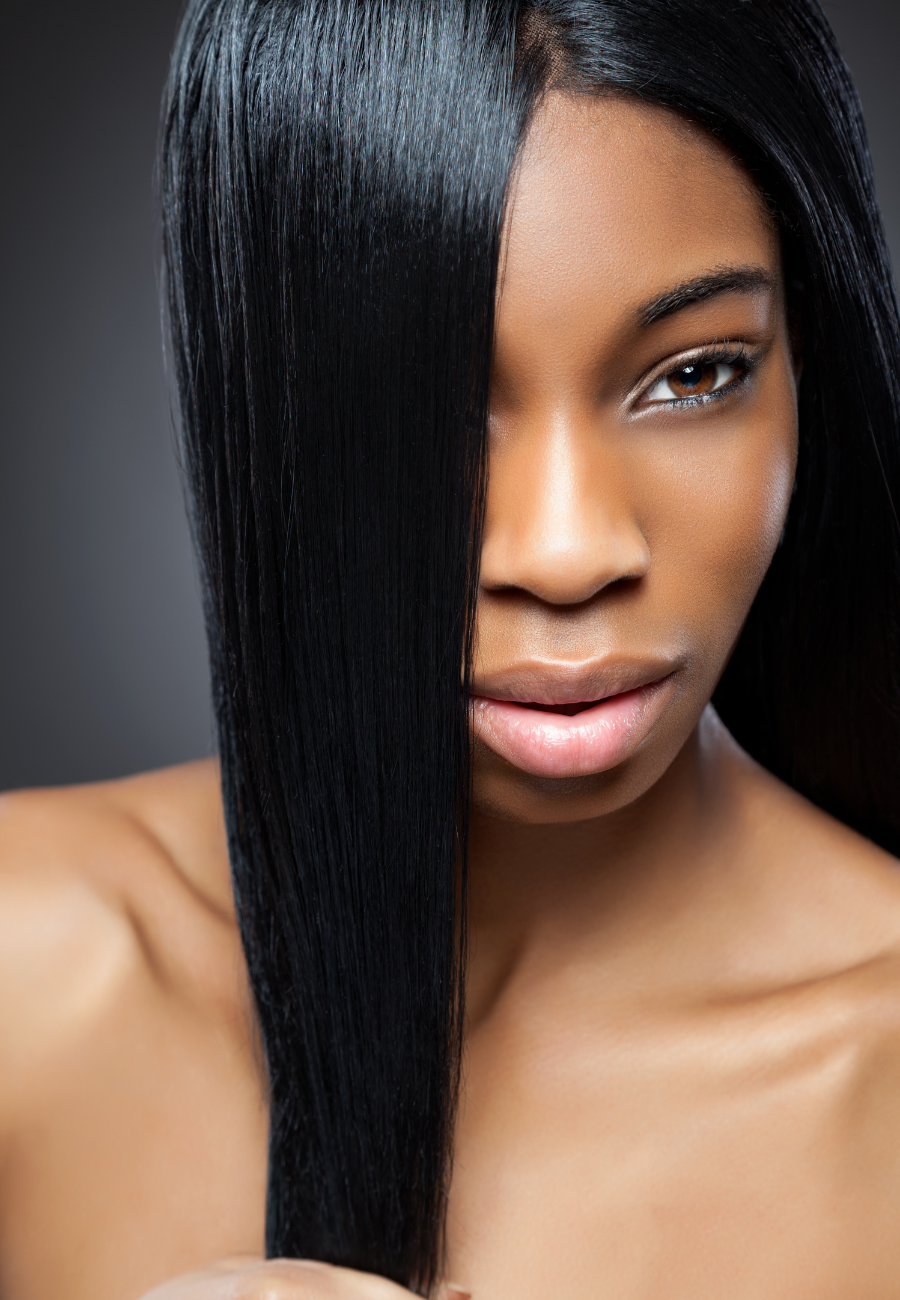 long hair black woman