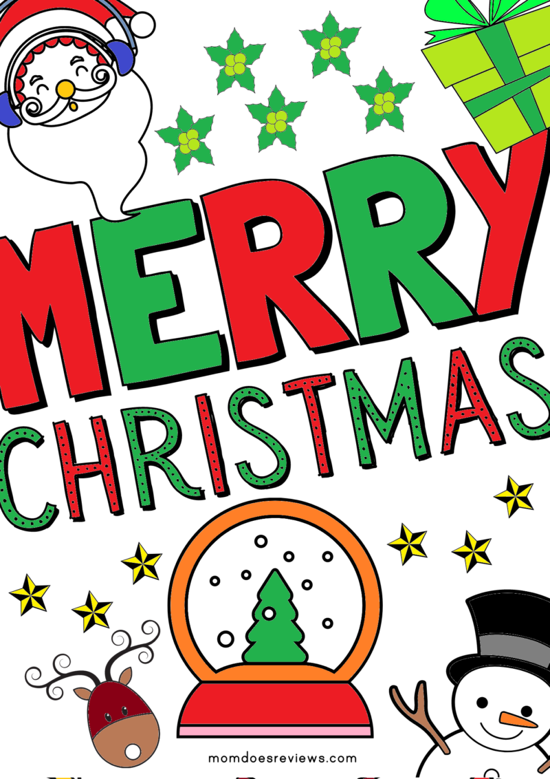 Merry Christmas Coloring Card