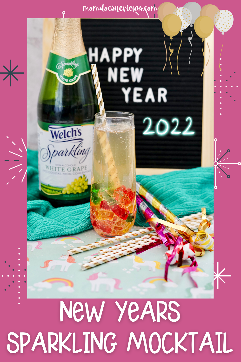 New Years Sparkling Mocktail